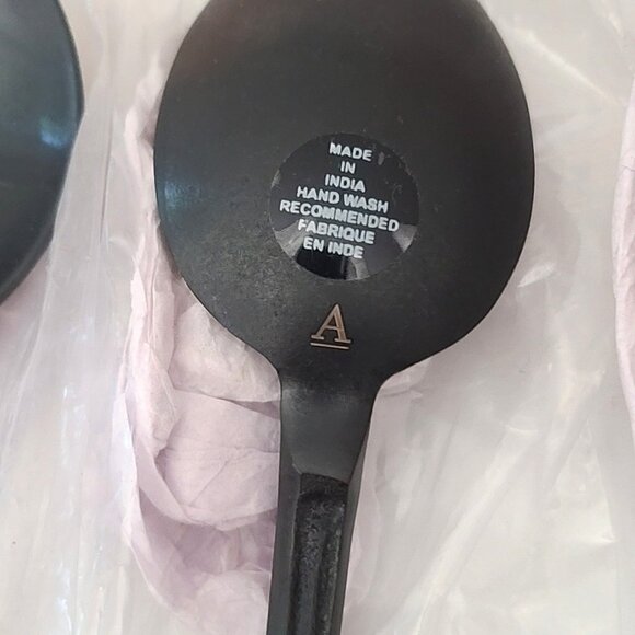 Anthropologie Franklina 5 Piece Flatware Set Matte Black 57530636 NEW - Picture 4 of 8